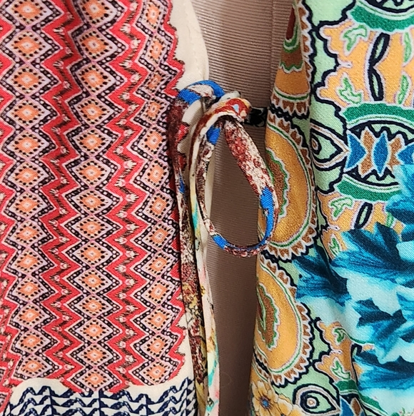 Johnny Was Multicolor Patchwork  Floral‎ Kimono - Picture 6 of 12